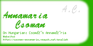 annamaria csoman business card